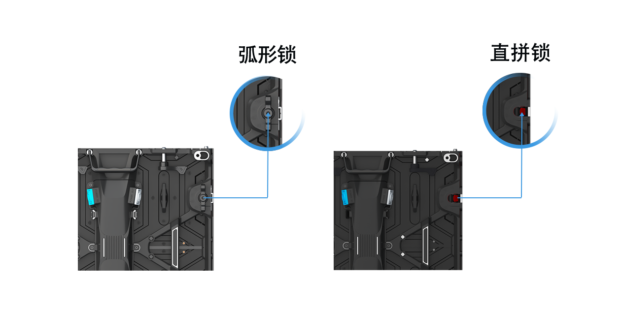 直拼锁和弧度锁设计
